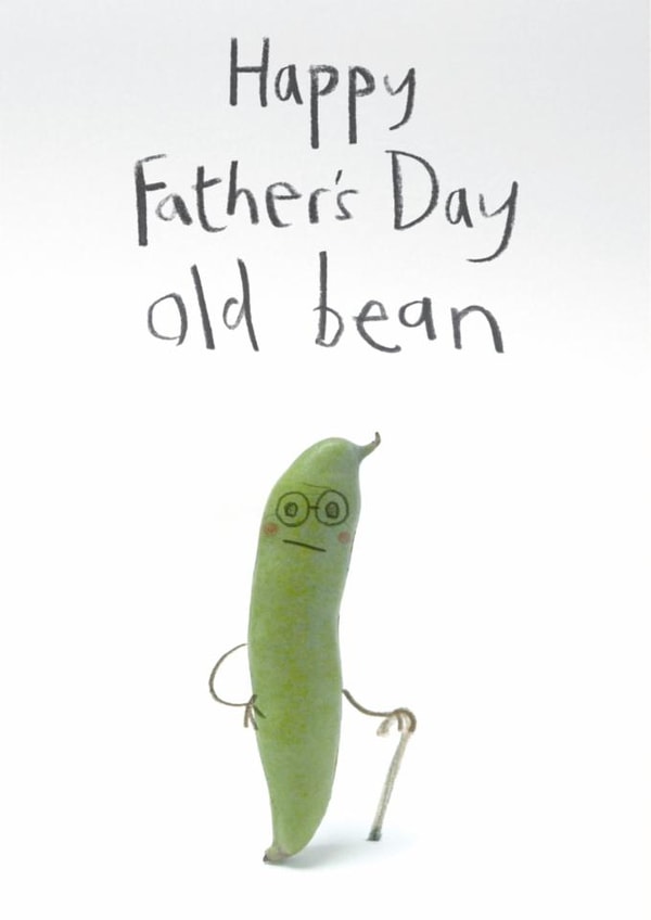 Funny Father's Day Card - Old Bean created by The Grey Earl