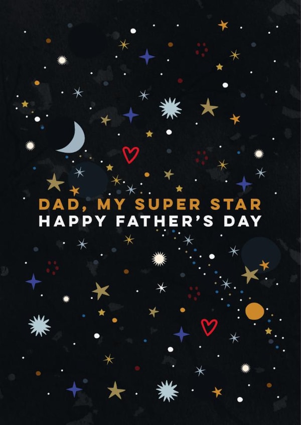 Space and Stars Father’s Day Card created by Eli the Goat
