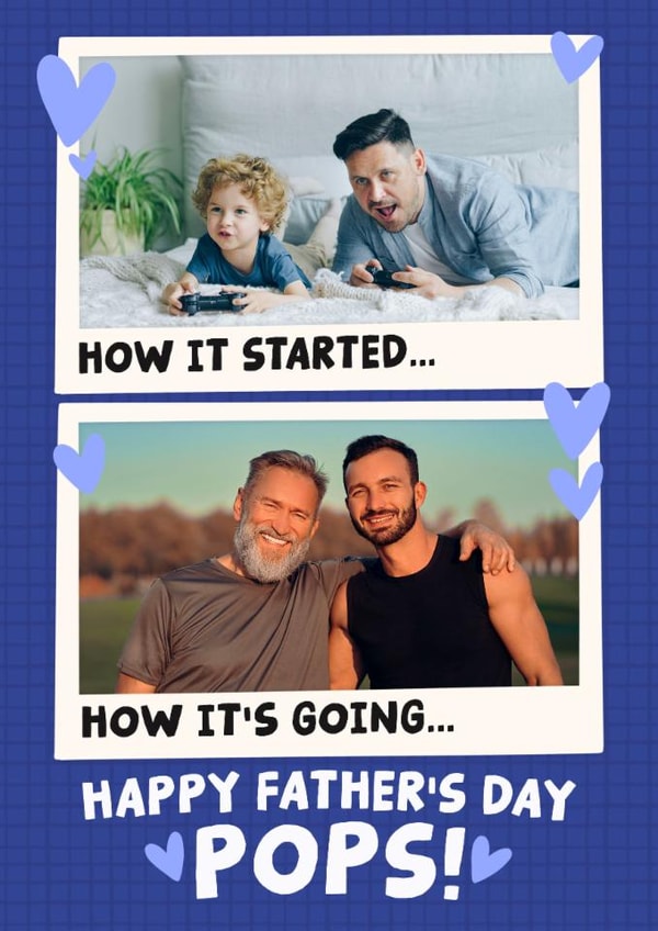 Classic Father's Day Card - For Pops - Then And Now created by Studio Doodles