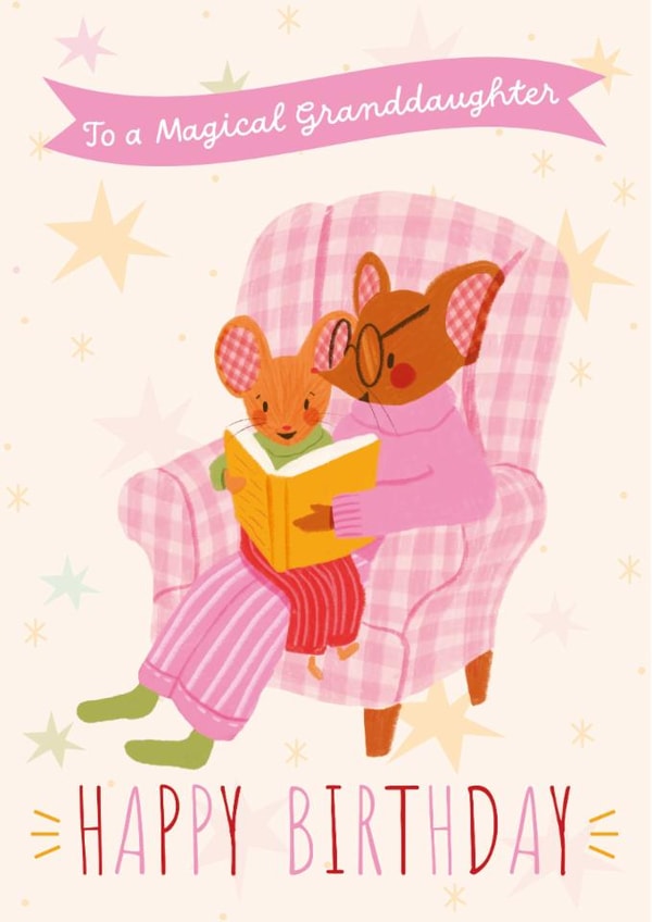 Cute Birthday Card - For Granddaughter - Children's Book created by Kitty Strand