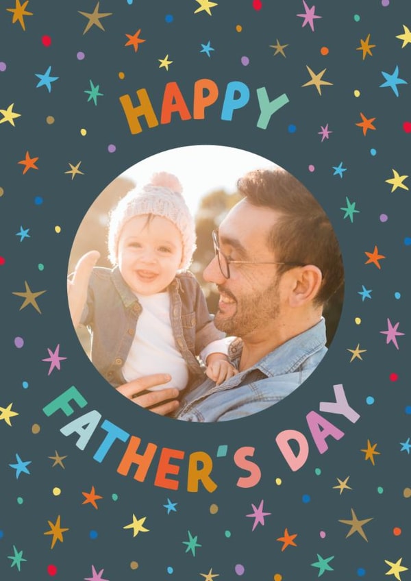 Classic Father's Day Card - Colourful Stars created by The Pattern Press