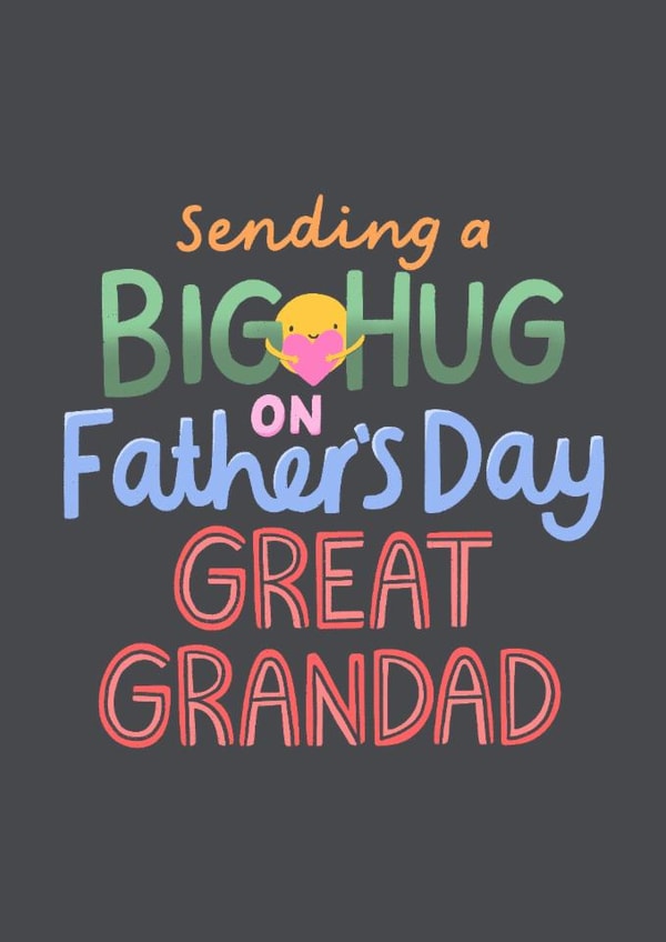 Cute Father’s Day Card - For Great Grandad - Big Hug created by Macie Dot Doodles