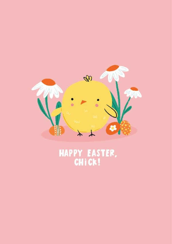 Cute Easter Card - Chick created by Lucy Maggie Designs
