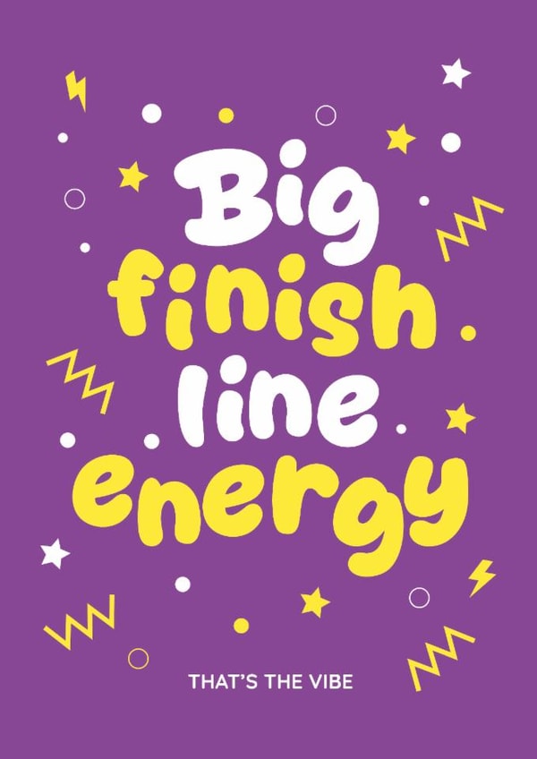 Fun Good Luck Card - Big Finish Line Energy - Running Card created by Jog On Studio