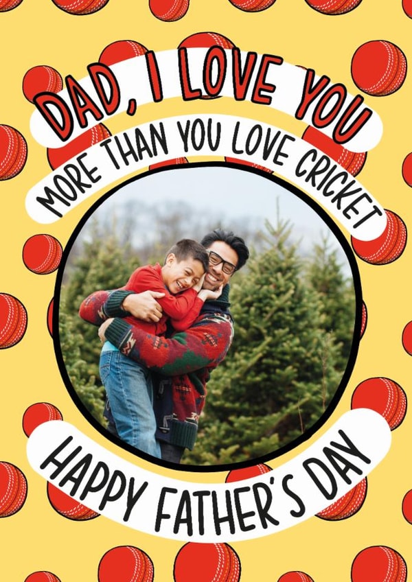 Funny Father's Day Card - Cricket - Love You Dad created by TeePee Creations