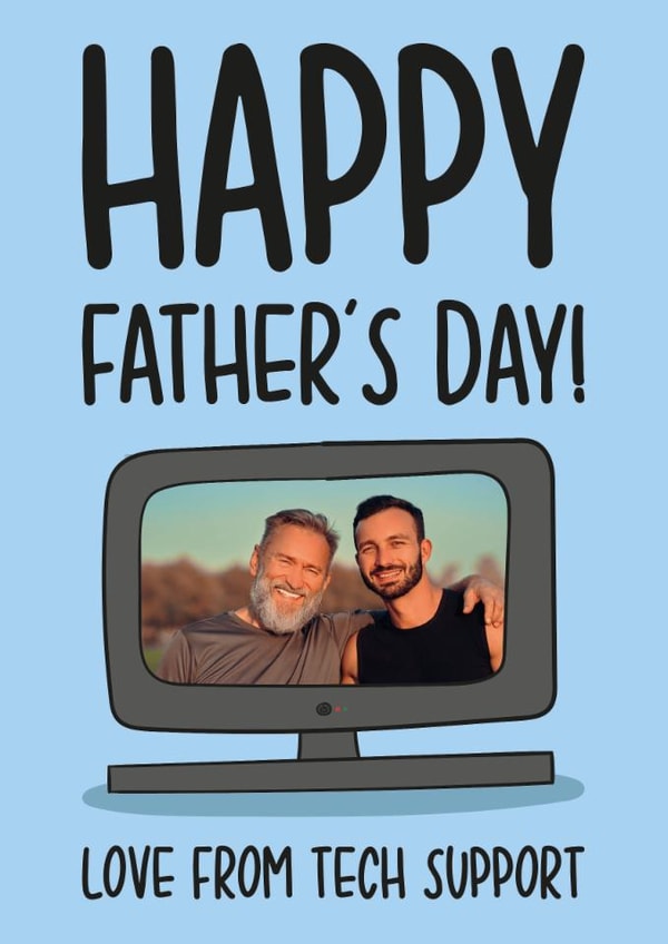 Tech Support Fathers Day Card - Funny Card for Dad - From Son - From Daughter created by TeePee Creations