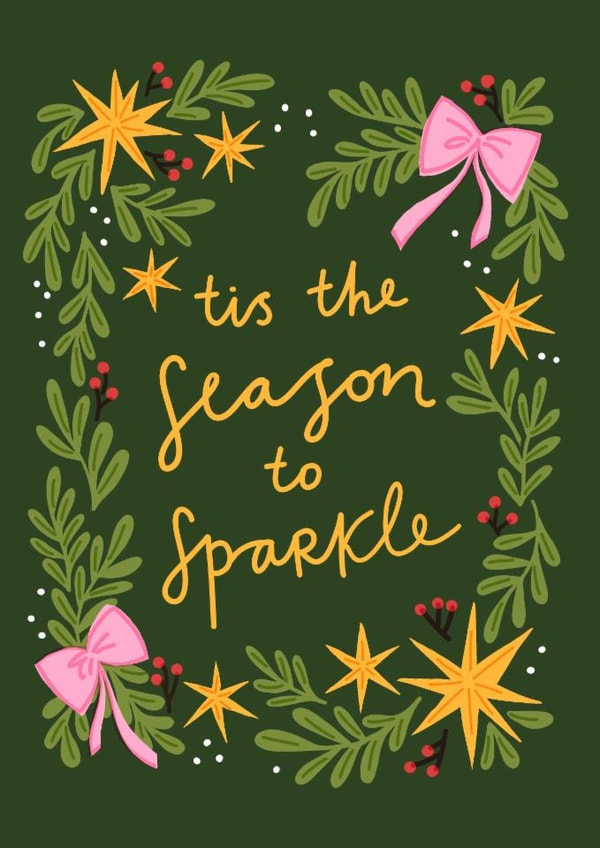 Festive Christmas card with Season’s Greetings created by Olla