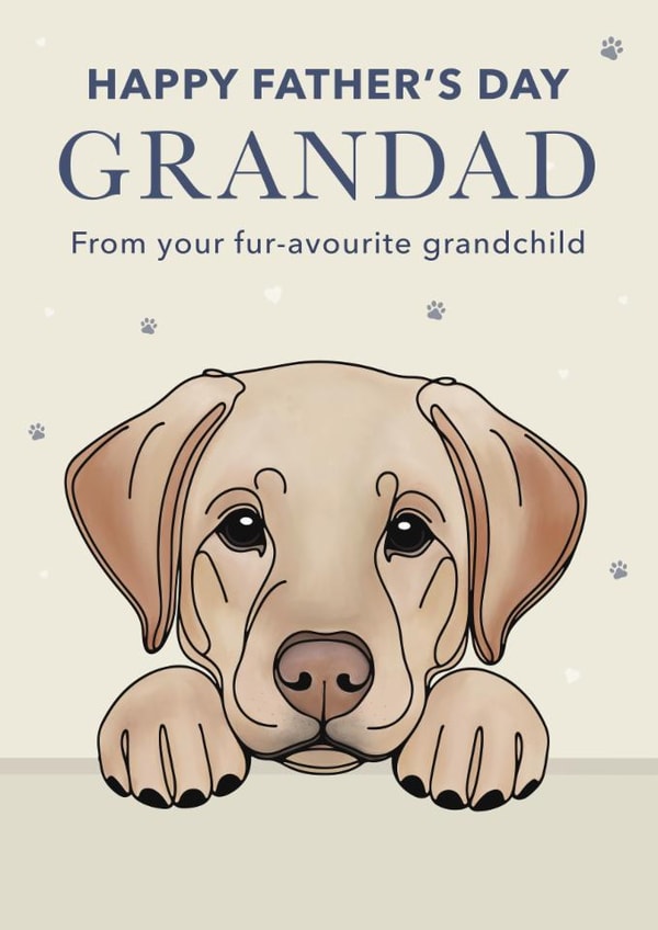 Cute Father's Day Card - For Grandad - Labrador created by Choo Choo