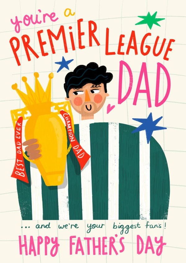 Classic Father's Day Card - Premier League Dad created by NICHOLA COWDERY ILLUSTRATIONS 