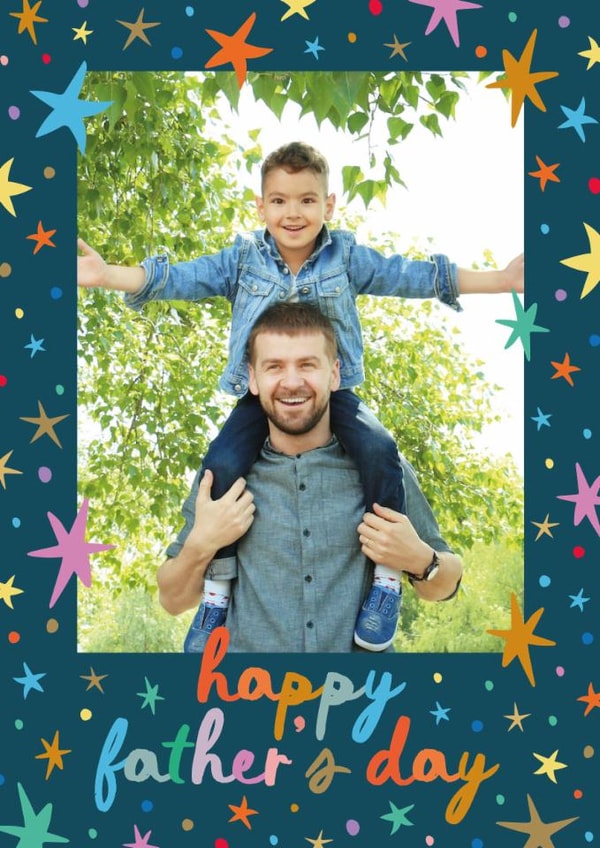 Classic Father's Day Card - Rainbow Stars created by The Pattern Press