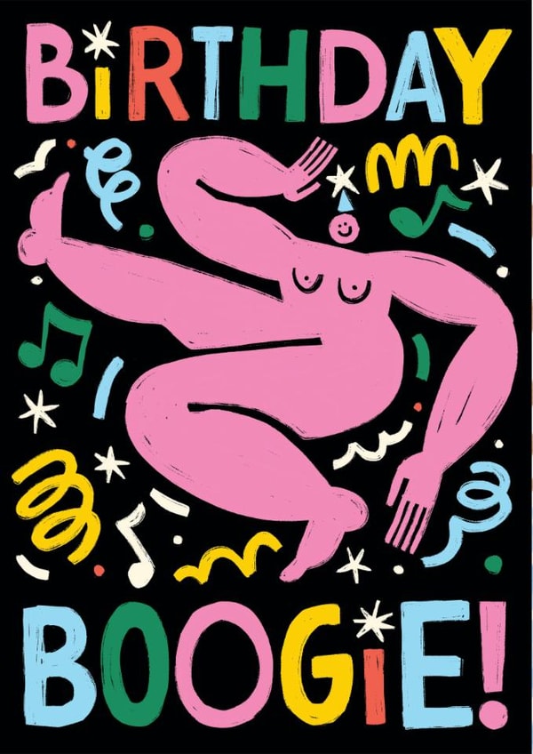 Arty Birthday Card - Birthday Boogie created by Rumble Cards