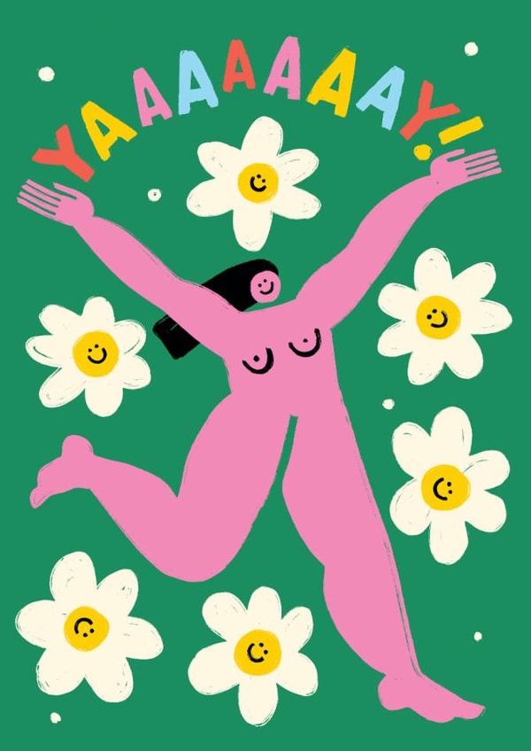 Arty Congratulations Card - Yay! created by Rumble Cards