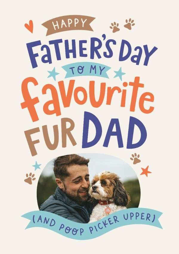 Funny Father's Day Card - Dog Dad - Poop Picker Upper created by Dotty Black
