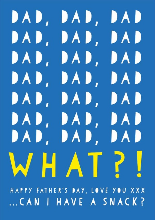 Funny Father's Day Card - Can I Have A Snack? - From The Kids created by Heather Alstead Design LTD