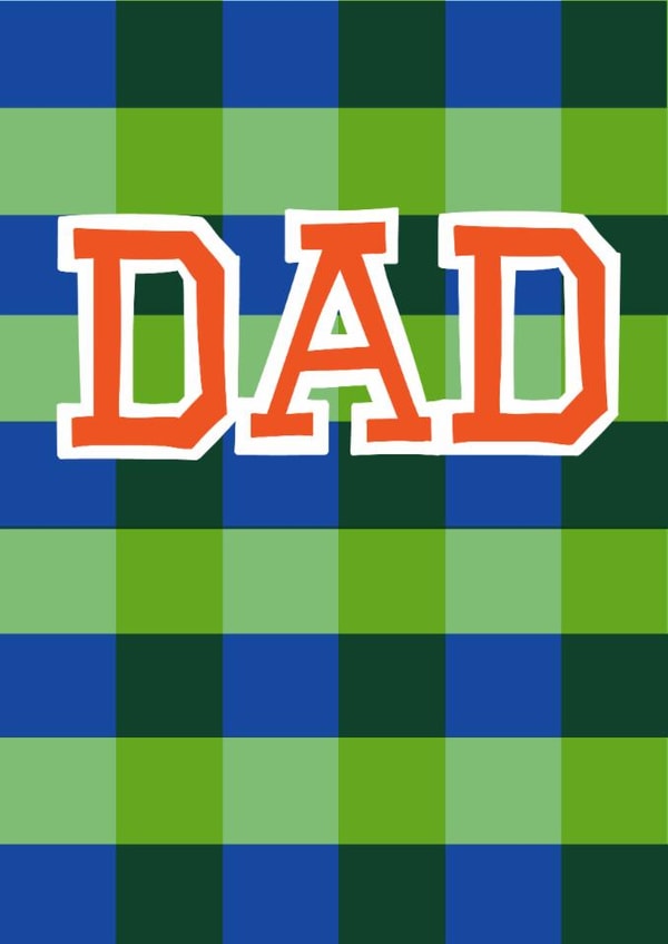 Classic Father's Day/Birthday Card - For Dad - Varsity Typography created by Chloe Turner