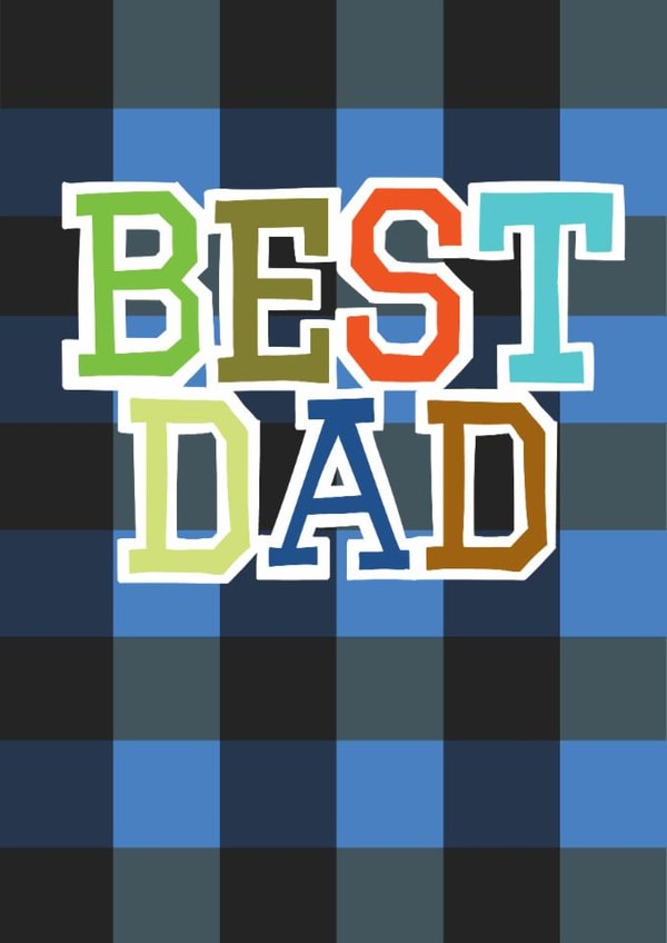 Classic Father's Day/Birthday Card - Best Dad - Varsity Typography created by Chloe Turner