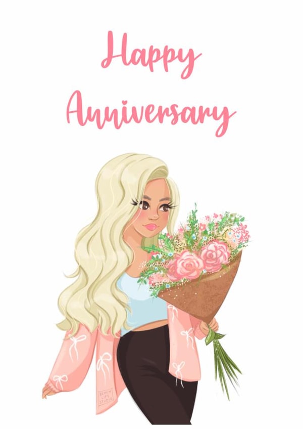 Cute anniversary card for your other half created by Beach Life Studio
