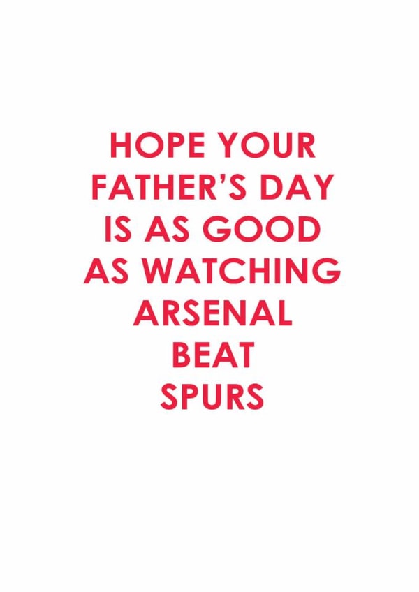 Father's Day - Dad - Football - Arsenal created by The Boy and the Bear