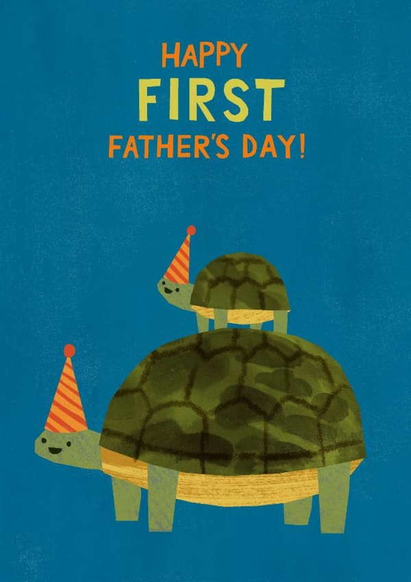 Cute Father's Day Card - 1st - Baby Tortoise created by Catherine Pape