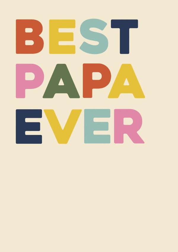 Classic Father's Day Card — Best Papa Ever created by Bonne Nouvelle