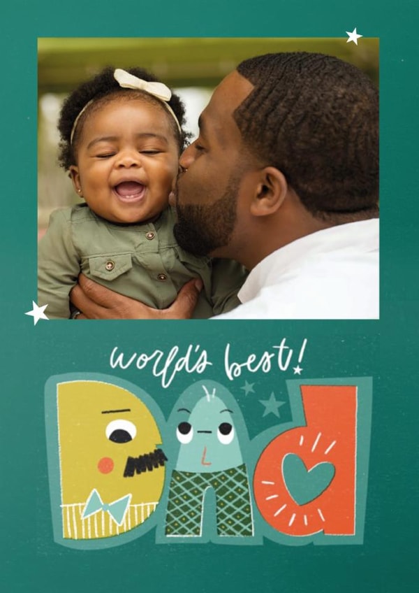 Cute Father's Day Card — World’s Best Dad created by Carrie ONeal