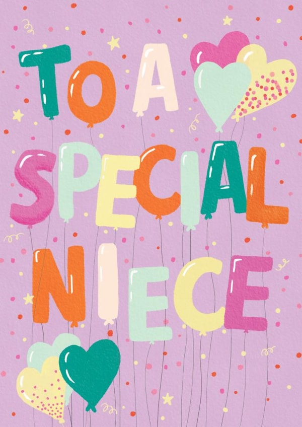 Classic Birthday Card - For Niece - Birthday Balloons created by Louise Tiler