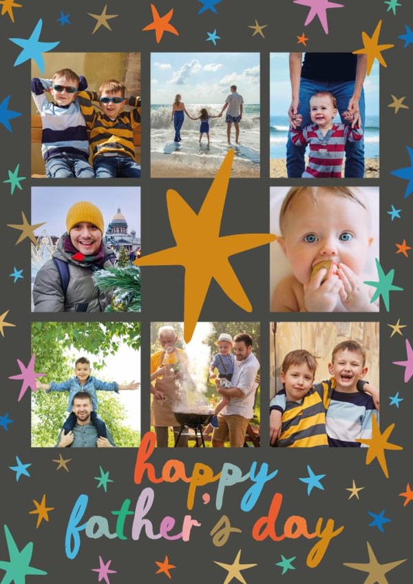 Classic Father's Day Card - Rainbow Star Frame created by The Pattern Press