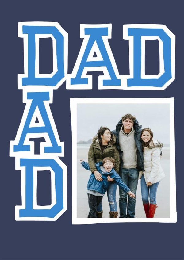 Classic Father's Day Card - Dad - Varsity Typography created by Chloe Turner