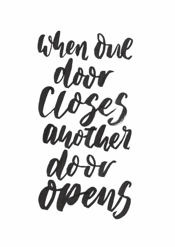 Classic Thinking Of You Card - When One Door Closes Another Door Opens created by Rebecca Prinn