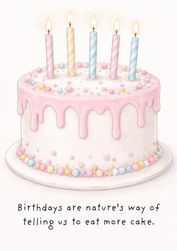 Funny birthday quote created by Emily Winfindale