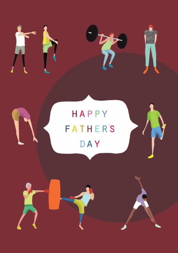 Classic Father's Day Card - Gym - Weights created by Kali Stileman