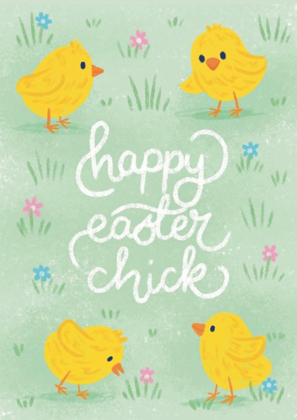 Cute Easter Card - Chicks created by NOD Studio