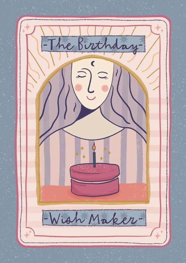 Pretty Birthday Card - Tarot - The Wish Maker created by Sweetlove Press