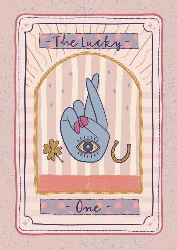 Classic Good Luck Card - Tarot - The Lucky One created by Sweetlove Press