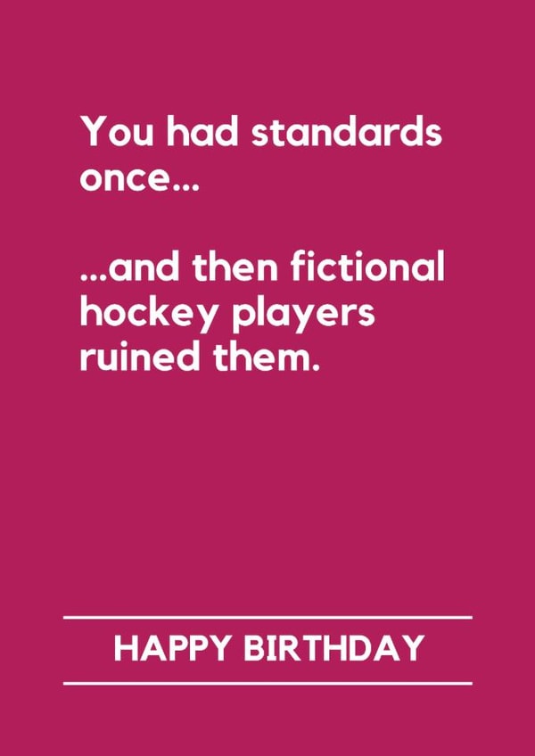Funny Birthday Card - Hockey Romance - Heated Rivalry created by Making Lemonade