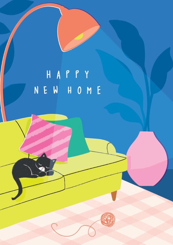 Classic New Home Card - Sleeping Cat created by Rosanna Rossi