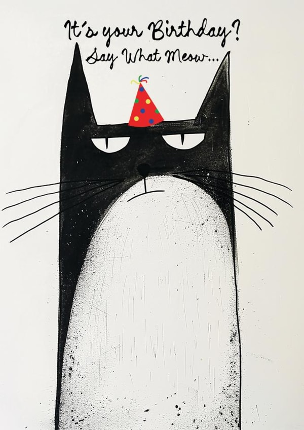 Funny Birthday Card - Grumpy Cat created by OurFriendsEclectic