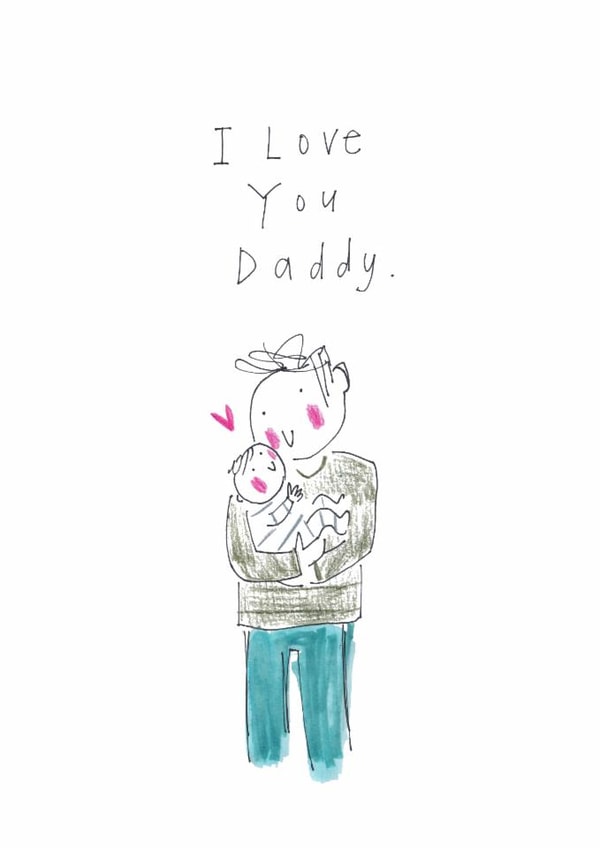 Cute Father's Day Card - Love You Daddy created by Sketchy Muma
