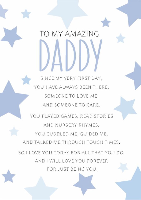 New Daddy Poem Card – Heartfelt First Father’s Day created by RK Designs