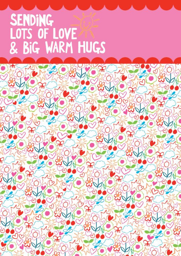 Sending lots of love and big warm hugs created by Paper Salad