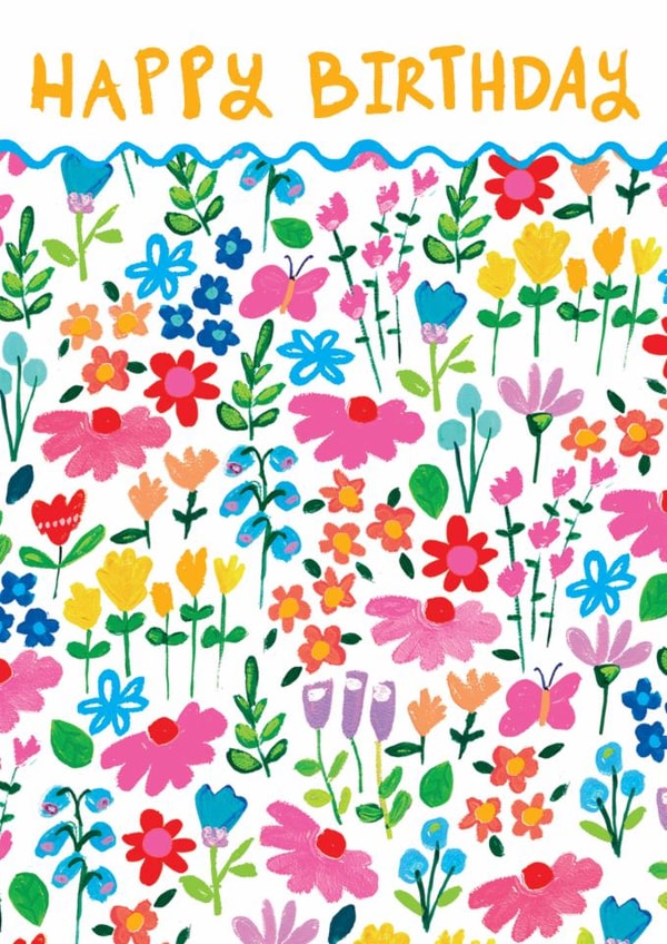 Pretty Birthday Card - Spring Florals created by Paper Salad