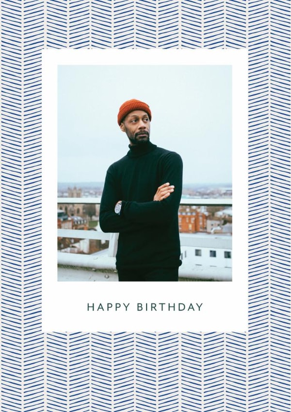 Classic Birthday Card - Chevron Stripe created by Gooseberry Moon