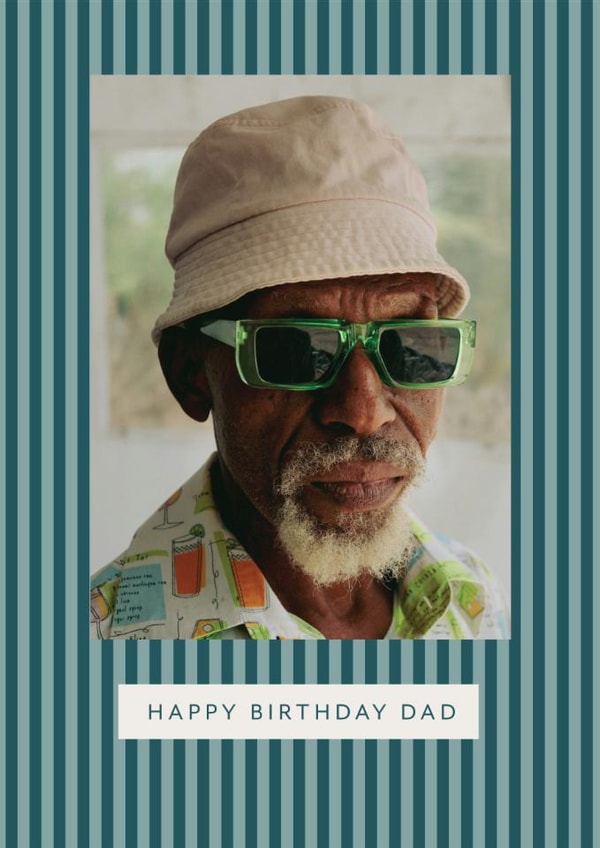 Classic Birthday Card - For Dad - Stripe Frame created by Gooseberry Moon