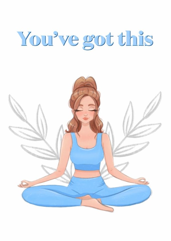 A calming meditation inspired card. created by Beach Life Studio