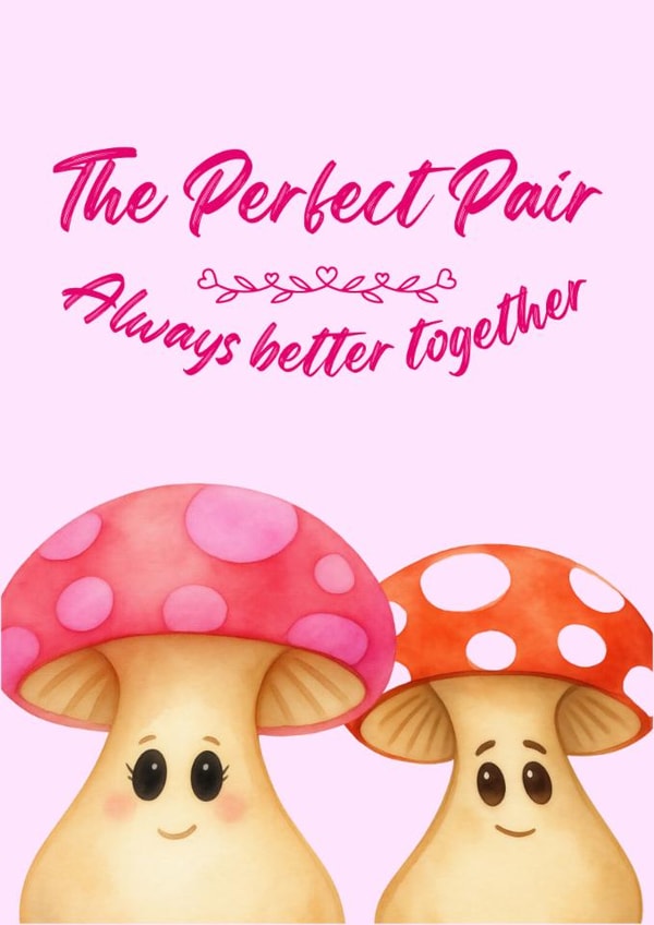 Cute Love Mushrooms for weddings, anniversaries or valentines day. created by Daniel s Chivers