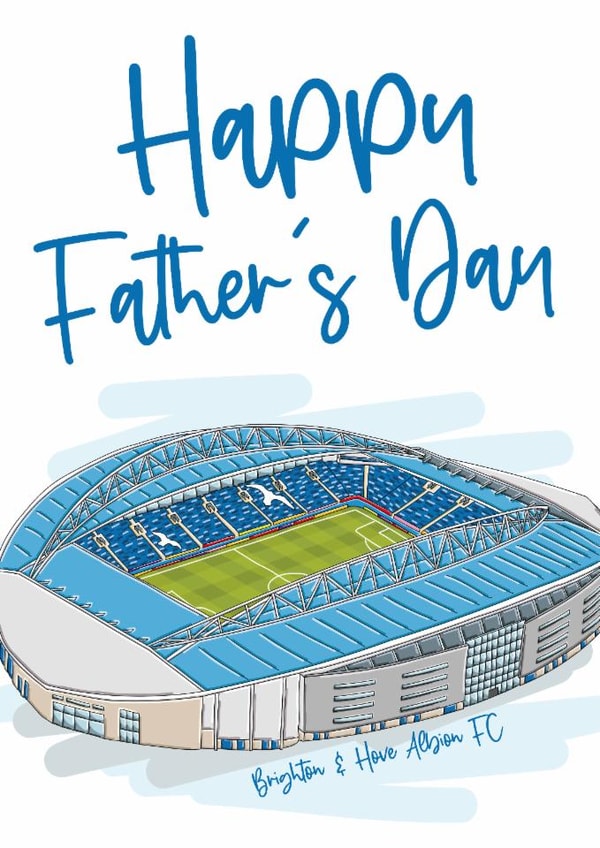 Classic Father's Day Card - Brighton Stadium - Football created by Moo & Snip