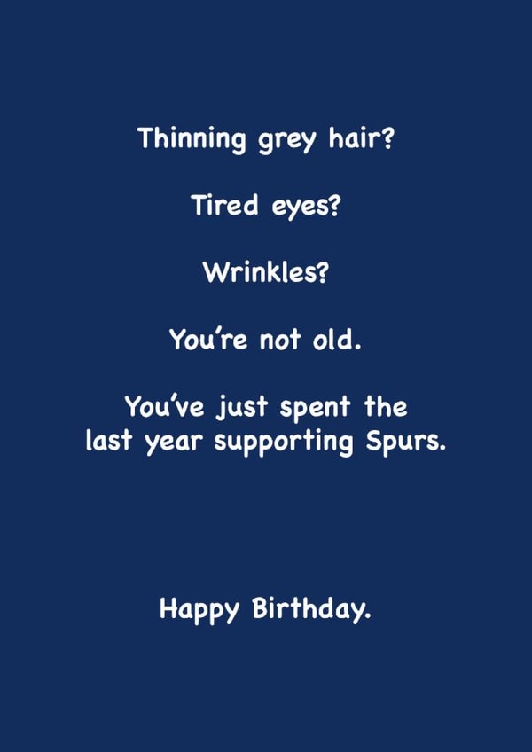 Funny card for a long suffering Spurs fan. created by Codfish Design