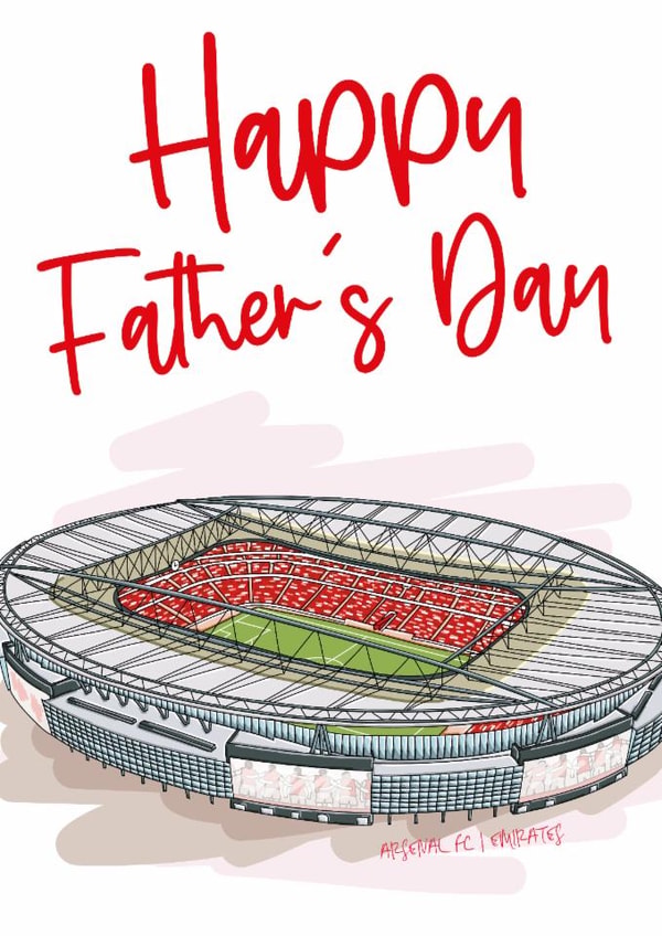 Classic Father's Day Card - Arsenal FC - Emirates Stadium created by Moo & Snip