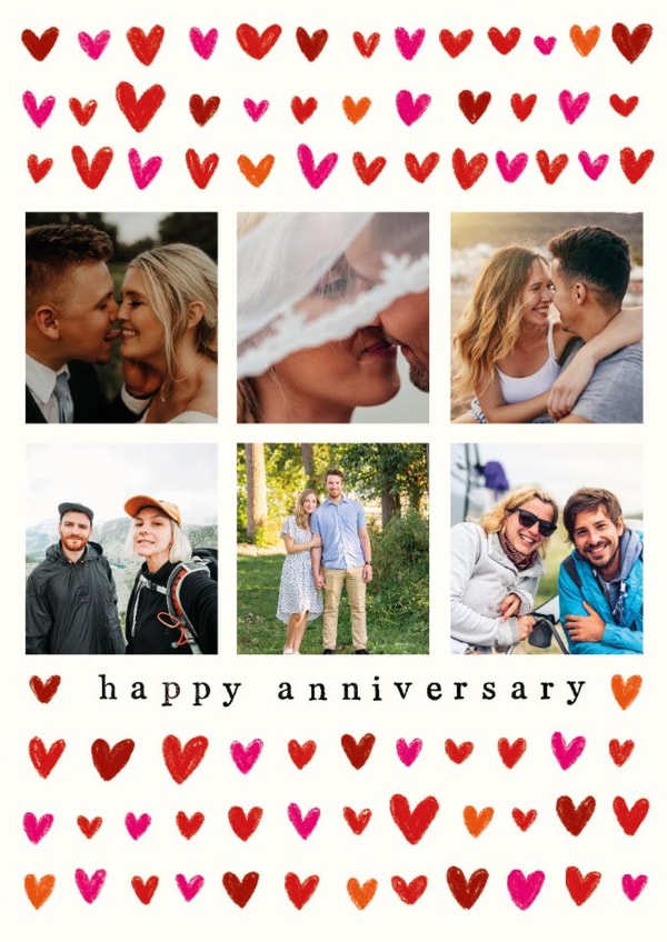 Classic Anniversary Card - Hearts Frame created by Chloe Turner