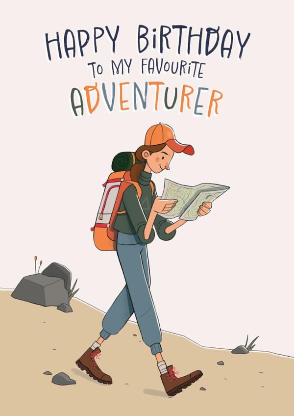 Classic Birthday Card - Favourite Adventurer created by Sarah Deane